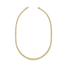 Load image into Gallery viewer, 14k Gold &amp; Diamond Bezel Tennis Necklace
