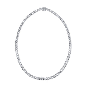 14K Gold & Diamond Curb Link Necklace