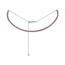 Load image into Gallery viewer, 14k Gold &amp; Pink Sapphire Choker Necklace