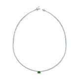 14K Gold Emerald & Diamond Necklace