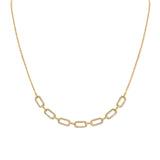 14K Gold & Diamond Link Necklace- 0.47 ct.