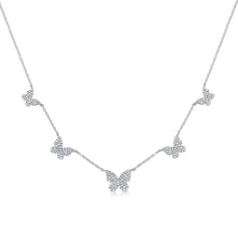 Load image into Gallery viewer, 14k Gold &amp; Diamond Station Butterfly Necklace