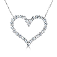 Load image into Gallery viewer, 14k Gold &amp; Diamond Open Heart Necklace