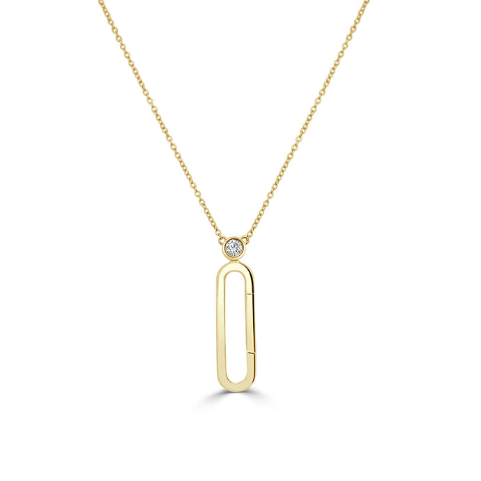 14k Gold & Diamond Charm Connector
