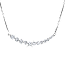 Load image into Gallery viewer, 14k Gold &amp; Diamond Curved Bar Necklace