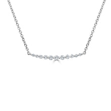 Load image into Gallery viewer, 14k Gold &amp; Diamond Curved Bar Necklace