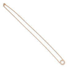 Load image into Gallery viewer, 14k Gold &amp; Diamond Open Circle Necklace