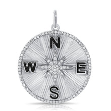 Load image into Gallery viewer, 14k Gold &amp; Diamond Compass Charm