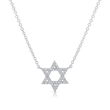Load image into Gallery viewer, 14k Gold &amp; Diamond Star of David Pendant