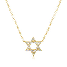 Load image into Gallery viewer, 14k Gold &amp; Diamond Star of David Pendant