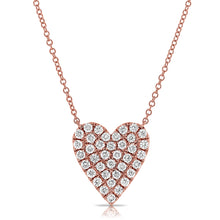 Load image into Gallery viewer, 14k Gold &amp; Diamond Heart Necklace