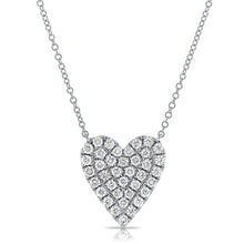 Load image into Gallery viewer, 14k Gold &amp; Diamond Heart Necklace