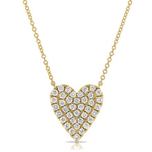 Load image into Gallery viewer, 14k Gold &amp; Diamond Heart Necklace