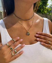 Load image into Gallery viewer, 14k Gold Diamond &amp; Green Emerald Ring