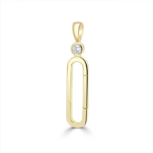 14k Gold & Diamond Charm Connector