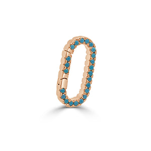 14k Gold & Turquoise Charm Connector