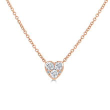 Load image into Gallery viewer, 14k Gold &amp; Diamond Heart Necklace