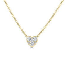 Load image into Gallery viewer, 14k Gold &amp; Diamond Heart Necklace
