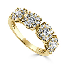 Load image into Gallery viewer, 18k Gold &amp; Diamond Cluster Ring
