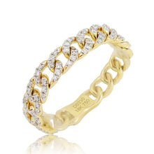 Load image into Gallery viewer, 18k Gold &amp; Diamond Link Chain Ring