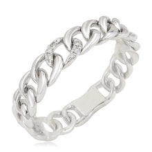Load image into Gallery viewer, 14k Gold &amp; Diamond Link Chain Ring