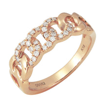 Load image into Gallery viewer, 18k Gold &amp; Diamond Link Ring