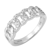 Load image into Gallery viewer, 18k Gold &amp; Diamond Link Ring