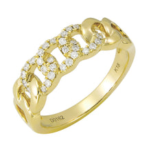 Load image into Gallery viewer, 18k Gold &amp; Diamond Link Ring