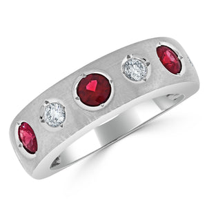 14k Gold Diamond & Ruby Ring