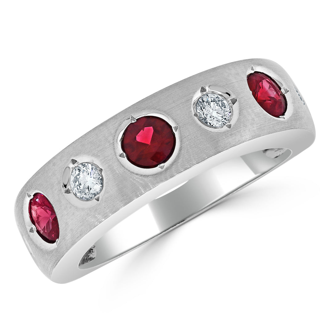 14k Gold Diamond & Ruby Ring