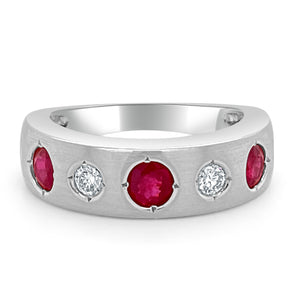 14k Gold Diamond & Ruby Ring
