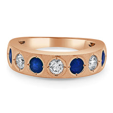Load image into Gallery viewer, 14k Gold Blue Sapphire &amp; Diamond Ring