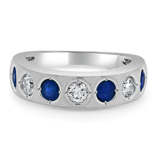 Load image into Gallery viewer, 14k Gold Blue Sapphire &amp; Diamond Ring