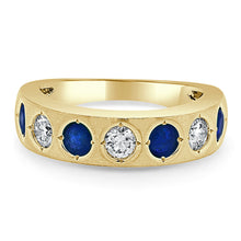 Load image into Gallery viewer, 14k Gold Blue Sapphire &amp; Diamond Ring