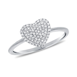 14k Gold & Diamond Heart Ring