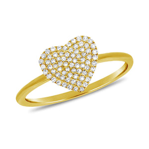 14k Gold & Diamond Heart Ring