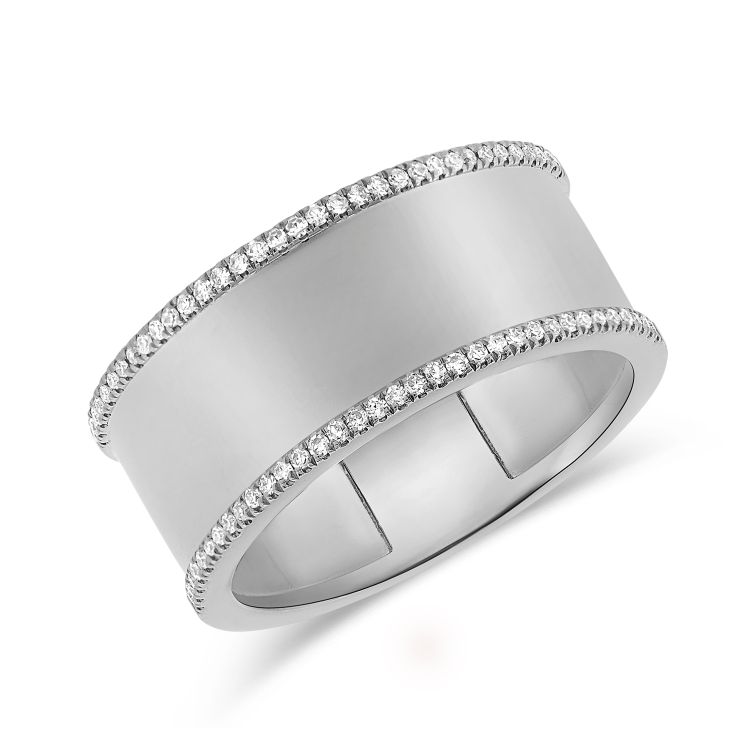 14K Gold & Diamond Band - 0.13ct