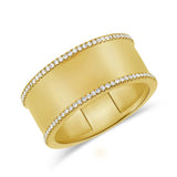 14K Gold & Diamond Band - 0.13ct
