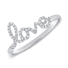 Load image into Gallery viewer, 14k Gold &amp; Diamond Script Love Ring