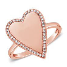 Load image into Gallery viewer, 14k Gold &amp; Diamond Heart Ring