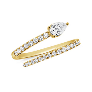 14K Gold & Diamond Wrap Ring