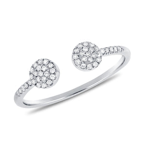 14k Gold & Diamond Open Circle Ring