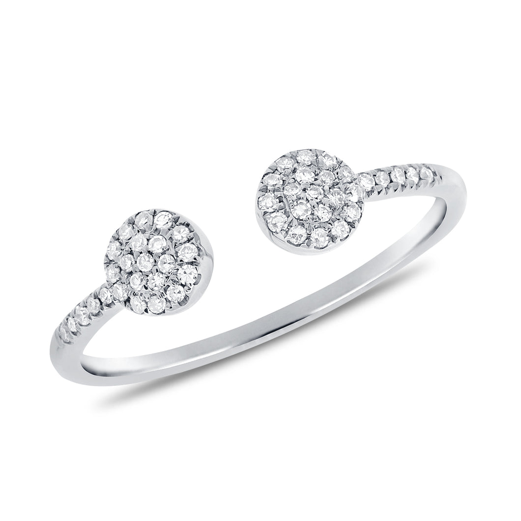 14k Gold & Diamond Open Circle Ring