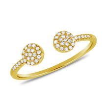 Load image into Gallery viewer, 14k Gold &amp; Diamond Open Circle Ring