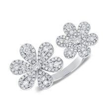 Load image into Gallery viewer, 14k Gold &amp; Diamond Double Flower Ring