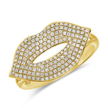 Load image into Gallery viewer, 14K Gold &amp; Diamond Lip Ring