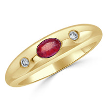 Load image into Gallery viewer, 14k Gold Red Ruby &amp; Diamond Ring