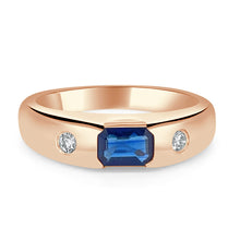 Load image into Gallery viewer, 14k Gold Blue Sapphire &amp; Diamond Ring