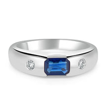 Load image into Gallery viewer, 14k Gold Blue Sapphire &amp; Diamond Ring