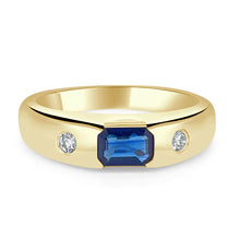 Load image into Gallery viewer, 14k Gold Blue Sapphire &amp; Diamond Ring